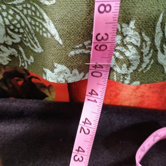 EUC: Vintage 60s Stewart & Co Green Print Midi Dress Floral Classic Size 16 - Picture 7 of 9